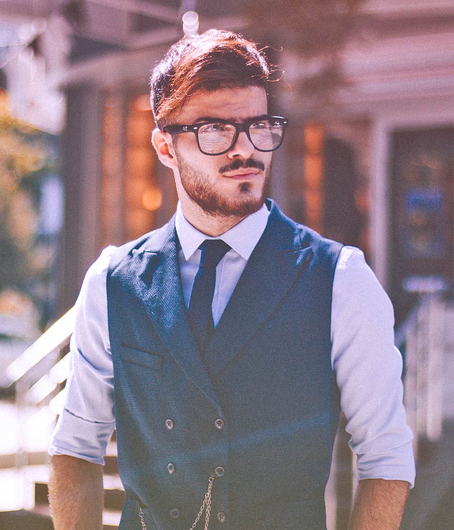Man Wearing Glasses